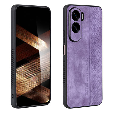 Funda Silicona Goma de Cuero Carcasa YZ2 para Huawei Honor 90 Lite 5G Purpura Claro