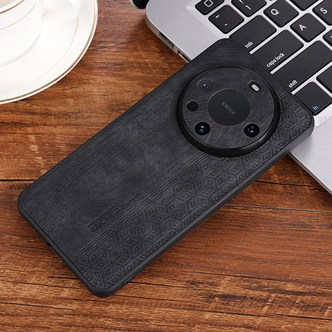 Funda Silicona Goma de Cuero Carcasa YZ2 para Huawei Mate 60 Pro Negro