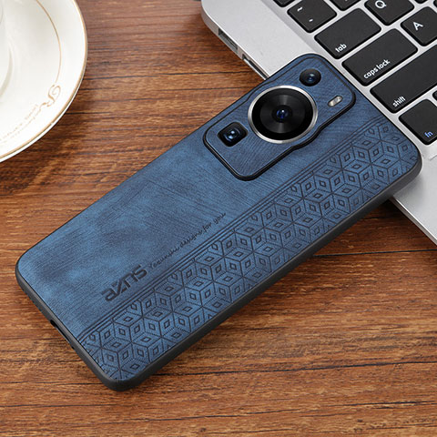 Funda Silicona Goma de Cuero Carcasa YZ2 para Huawei P60 Azul