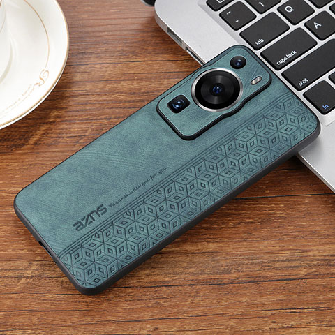 Funda Silicona Goma de Cuero Carcasa YZ2 para Huawei P60 Pro Verde