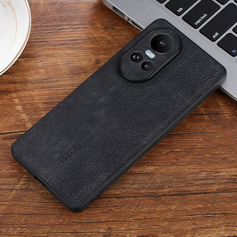 Funda Silicona Goma de Cuero Carcasa YZ2 para Oppo Reno10 Pro 5G Negro