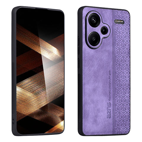 Funda Silicona Goma de Cuero Carcasa YZ2 para Xiaomi Redmi Note 13 Pro+ Plus 5G Purpura Claro