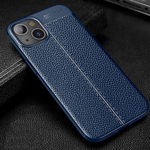 Funda Silicona Goma de Cuero Carcasa Z01 para Apple iPhone 13 Mini Azul