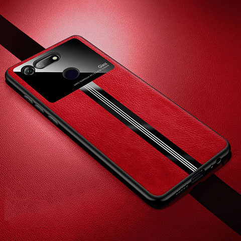 Funda Silicona Goma de Cuero Carcasa Z01 para Huawei Honor V20 Rojo