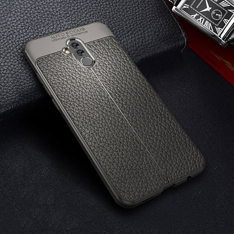 Funda Silicona Goma de Cuero Carcasa Z01 para Huawei Mate 20 Lite Gris