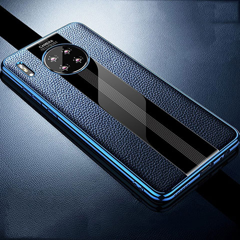 Funda Silicona Goma de Cuero Carcasa Z01 para Huawei Mate 30 Azul