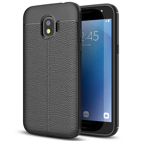 Funda Silicona Goma de Cuero para Samsung Galaxy Grand Prime Pro (2018) Negro