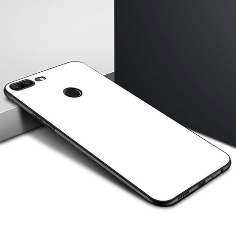 Funda Silicona Goma Espejo para Huawei Honor 9 Lite Blanco