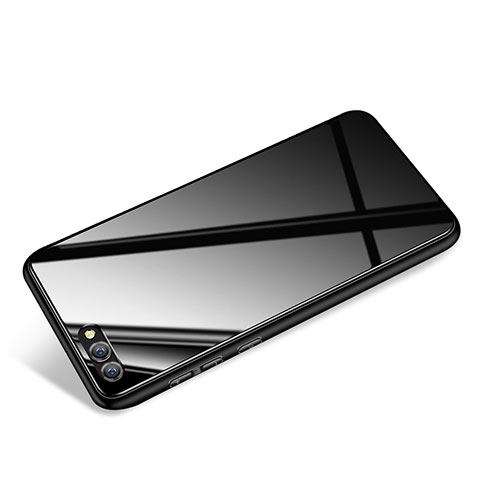 Funda Silicona Goma Espejo para Huawei Honor V10 Negro