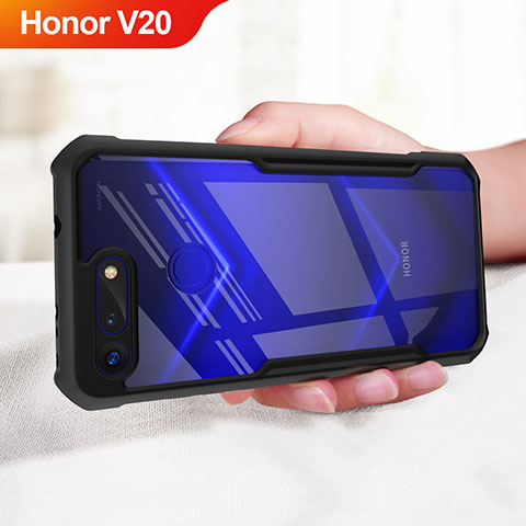 Funda Silicona Goma Espejo para Huawei Honor V20 Negro