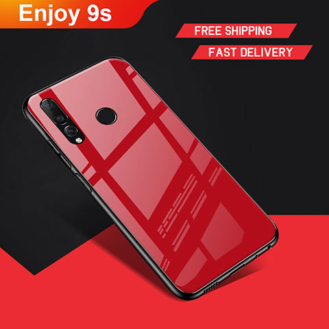 Funda Silicona Goma Espejo para Huawei P Smart+ Plus (2019) Rojo