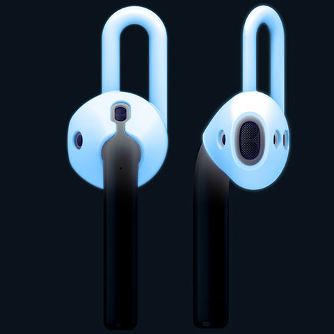 Funda Silicona Goma Fluorescencia para Apple AirPods Blanco