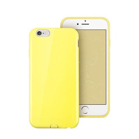 Funda Silicona Goma para Apple iPhone 6 Plus Amarillo