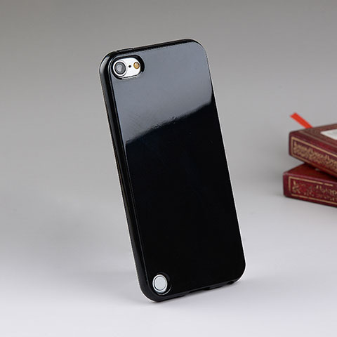 Funda Silicona Goma para Apple iPod Touch 5 Negro