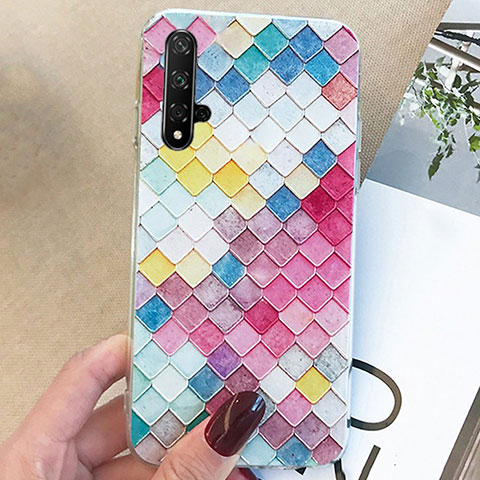 Funda Silicona Goma Patron de Moda Carcasa para Huawei Honor 20 Rosa