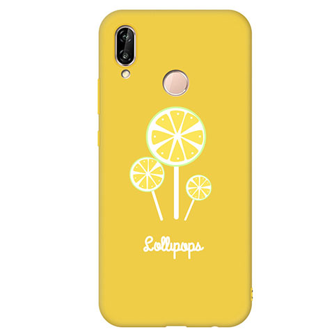 Funda Silicona Goma Patron de Moda Carcasa S01 para Huawei Nova 3e Amarillo