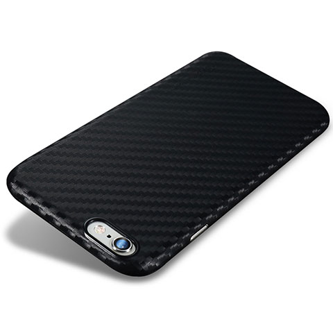 Funda Silicona Goma Twill B02 para Apple iPhone 6 Negro