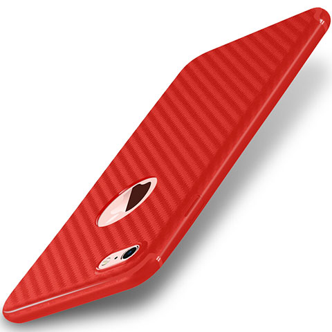 Funda Silicona Goma Twill para Apple iPhone 8 Rojo