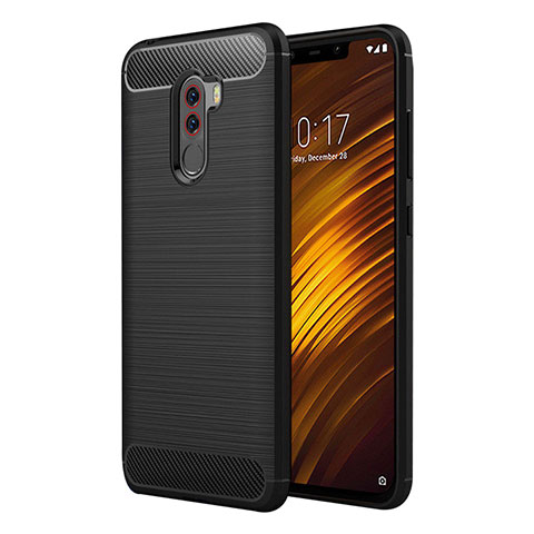 Funda Silicona Goma Twill para Xiaomi Pocophone F1 Negro