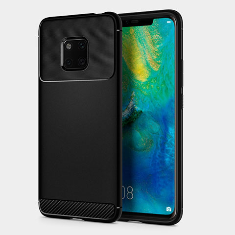 Funda Silicona Goma Twill R01 para Huawei Mate 20 Pro Negro