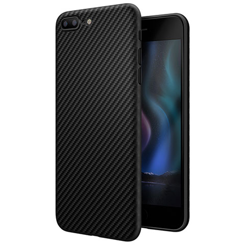 Funda Silicona Goma Twill W01 para Apple iPhone 7 Plus Negro