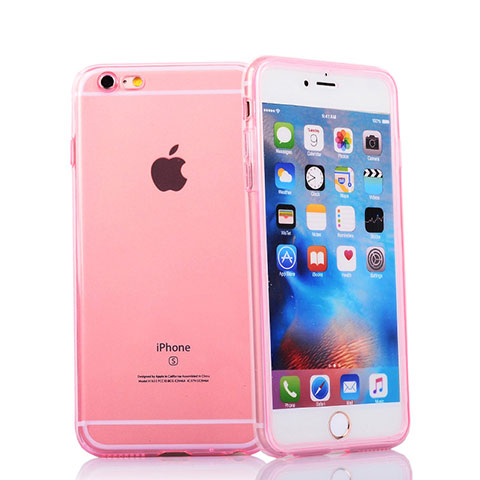 Funda Silicona Transparente Cubre Entero para Apple iPhone 6S Plus Rosa