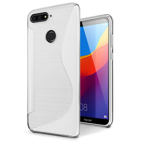 Funda Silicona Transparente S-Line Carcasa para Huawei Honor 7A Blanco