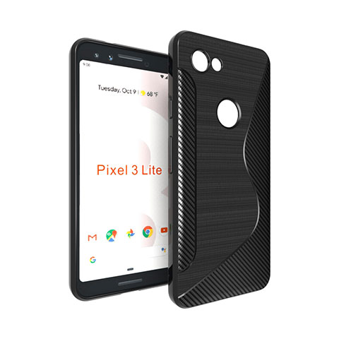 Funda Silicona Transparente S-Line para Google Pixel 3a XL Negro