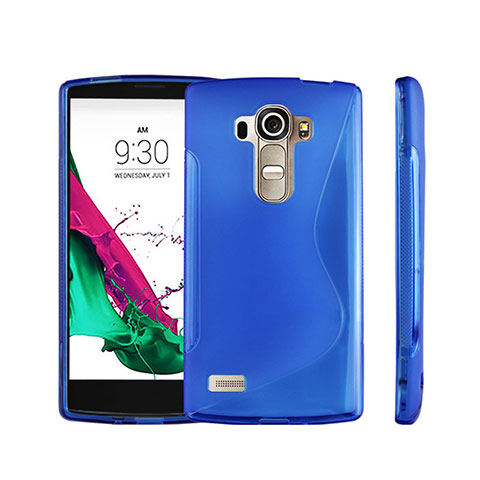 Funda Silicona Transparente S-Line para LG G4 Beat Azul