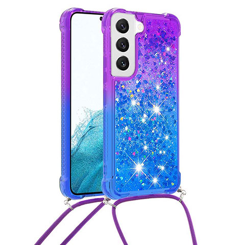 Funda Silicona Ultrafina Carcasa Gradiente Y01B para Samsung Galaxy S22 5G Azul