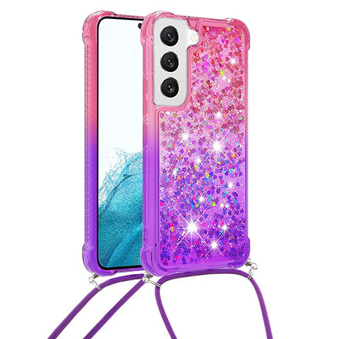 Funda Silicona Ultrafina Carcasa Gradiente Y01B para Samsung Galaxy S23 Plus 5G Morado