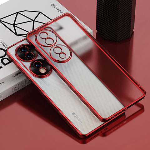 Funda Silicona Ultrafina Carcasa Transparente AN1 para Huawei Honor 70 5G Rojo