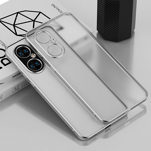 Funda Silicona Ultrafina Carcasa Transparente AN1 para Huawei P50 Plata