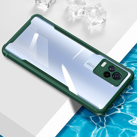 Funda Silicona Ultrafina Carcasa Transparente BH1 para Vivo iQOO 7 Legend 5G Verde