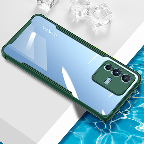 Funda Silicona Ultrafina Carcasa Transparente BH1 para Vivo V23 5G Verde