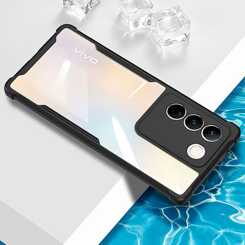 Funda Silicona Ultrafina Carcasa Transparente BH1 para Vivo V27 5G Negro