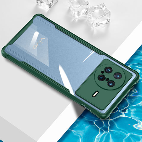 Funda Silicona Ultrafina Carcasa Transparente BH1 para Vivo X Note Verde