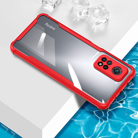 Funda Silicona Ultrafina Carcasa Transparente BH1 para Xiaomi Redmi Note 11S 4G Rojo