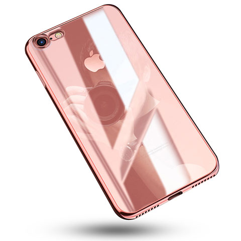 Funda Silicona Ultrafina Carcasa Transparente C02 para Apple iPhone 7 Oro Rosa