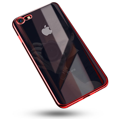 Funda Silicona Ultrafina Carcasa Transparente C02 para Apple iPhone SE3 ((2022)) Rojo