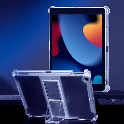 Funda Silicona Ultrafina Carcasa Transparente con Soporte para Apple iPad 10.2 (2019) Claro