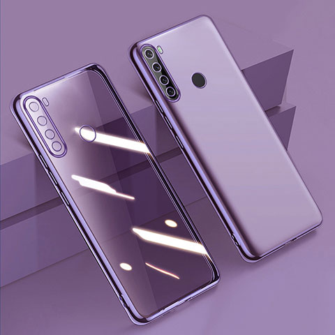 Funda Silicona Ultrafina Carcasa Transparente D01 para Xiaomi Redmi Note 8 (2021) Morado