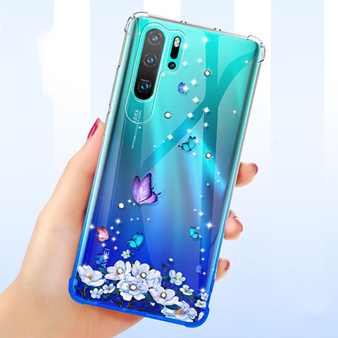 Funda Silicona Ultrafina Carcasa Transparente Flores T01 para Huawei P30 Pro New Edition Multicolor