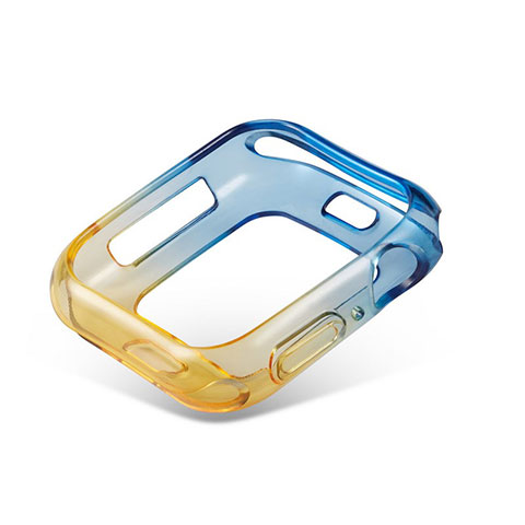 Funda Silicona Ultrafina Carcasa Transparente Gradiente G01 para Apple iWatch 5 44mm Amarillo