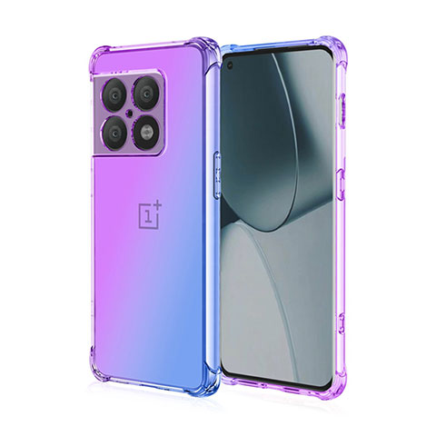 Funda Silicona Ultrafina Carcasa Transparente Gradiente para OnePlus 10 Pro 5G Morado