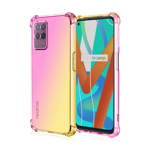 Funda Silicona Ultrafina Carcasa Transparente Gradiente para Realme Narzo 50 4G Rosa