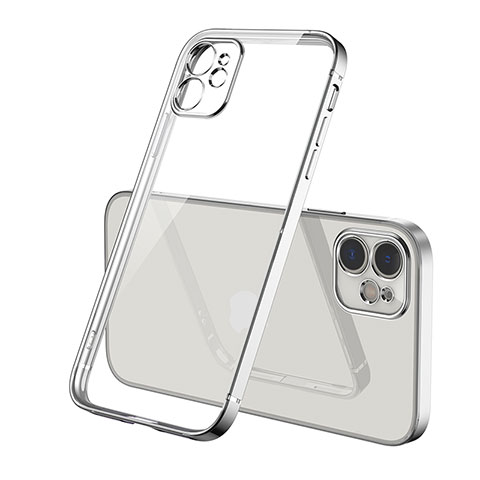 Funda Silicona Ultrafina Carcasa Transparente H01 para Apple iPhone 12 Plata