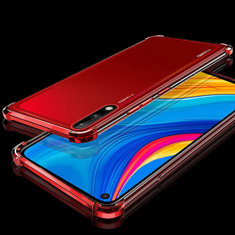 Funda Silicona Ultrafina Carcasa Transparente H01 para Huawei Enjoy 10 Rojo