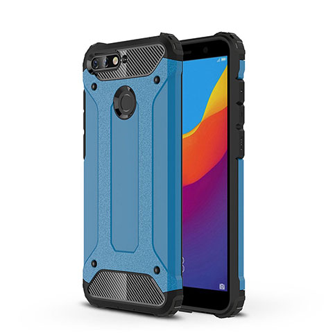 Funda Silicona Ultrafina Carcasa Transparente H01 para Huawei Enjoy 8e Azul