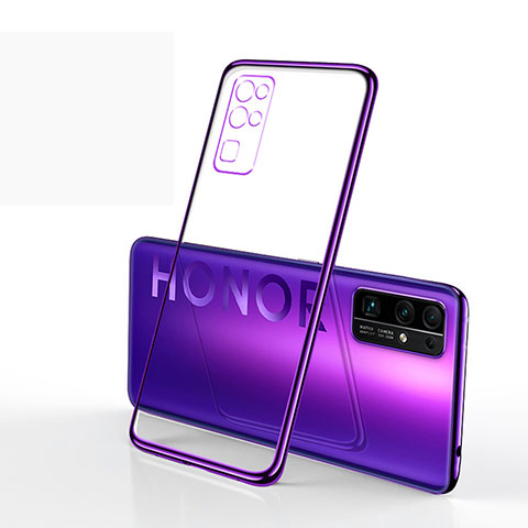 Funda Silicona Ultrafina Carcasa Transparente H01 para Huawei Honor 30 Morado